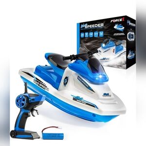 Force1 Wave Speeder RC Boat for Kids - Remote Control Toy for Pool Water or Lake